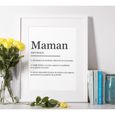 Affiche "Maman définition" - Tableau décoration murale - Confectionné en France - Format A4-1