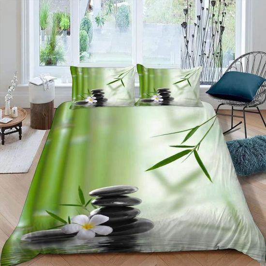 Paris Prix - Parure De Lit 3 Pièces sirocco 240x220cm Pétrole | Leroy