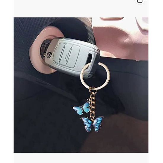 Porte-clés Clip Avec Lanière Papillon,porte-étiquette,porte-clés,carte D'identité,porte-clés