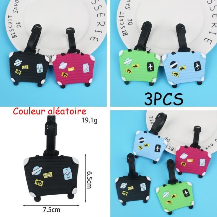 6 Étiquettes Bagage Croisière Imperméables - PVC Transparent 23x11.5cm - Avec Anneaux Métalliques