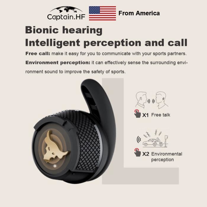 Casque audio US Captain UA True sans fil couteurs Flash Project