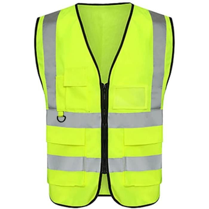 Gilet De Sécurité Réfléchissant - Haute Visibilité Pour Conducteurs Et Travailleurs | 20 Pièces - Taille Unique Ajustable