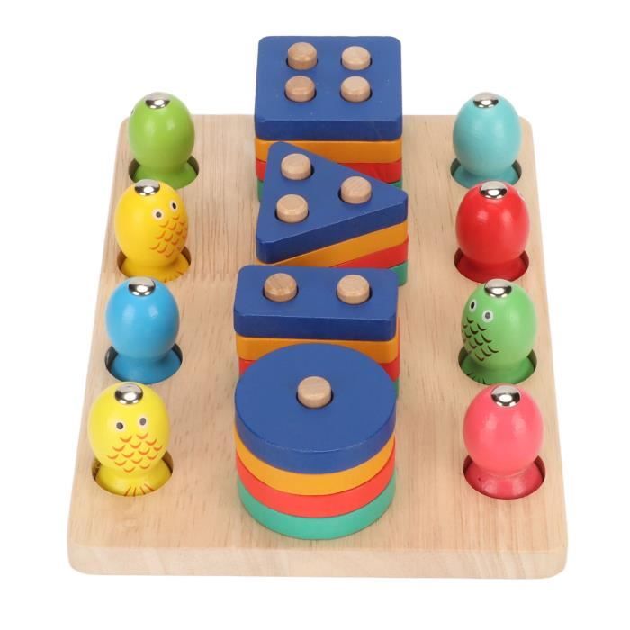 Jouets en bois bébé à partir de 3 ans jeu de tri des couleurs des formes de reconnaissance des animaux végétaux ONE SIZE Jouets en bois bébé à partir de 3 ans jeu de tri des couleurs des formes de reconnaissance des animaux végétaux ONE SIZE