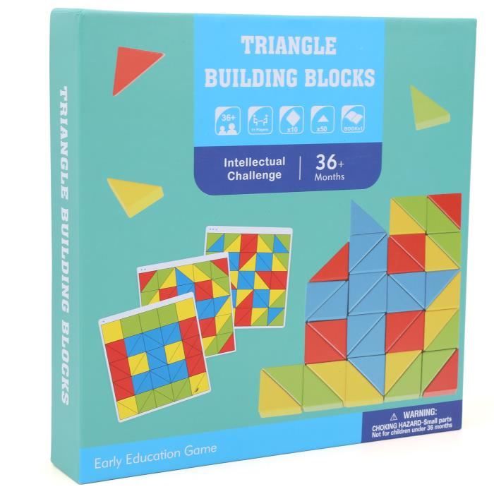 Garosa Blocs de puzzle Blocs de Construction Triangulaires en Bois ...