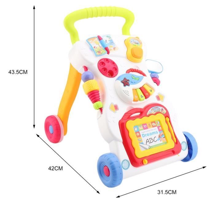 Trotteur pour apprendre à marcher avec musique et activités d