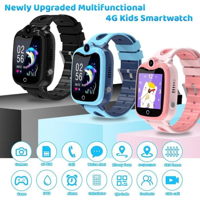 Montre Connectée Enfant 4G GPS Montre Connectée 4G Enfant Oliimptek – Appel Vidéo, GPS, SOS, Mode École, Podomètre, Jeux – Cadeau Fille/Garçon (Rose Montre Connectée Enfant 4G GPS Montre Connectée 4G Enfant Oliimptek – Appel Vidéo, GPS, SOS, Mode École, Podomètre, Jeux – Cadeau Fille/Garçon (Rose