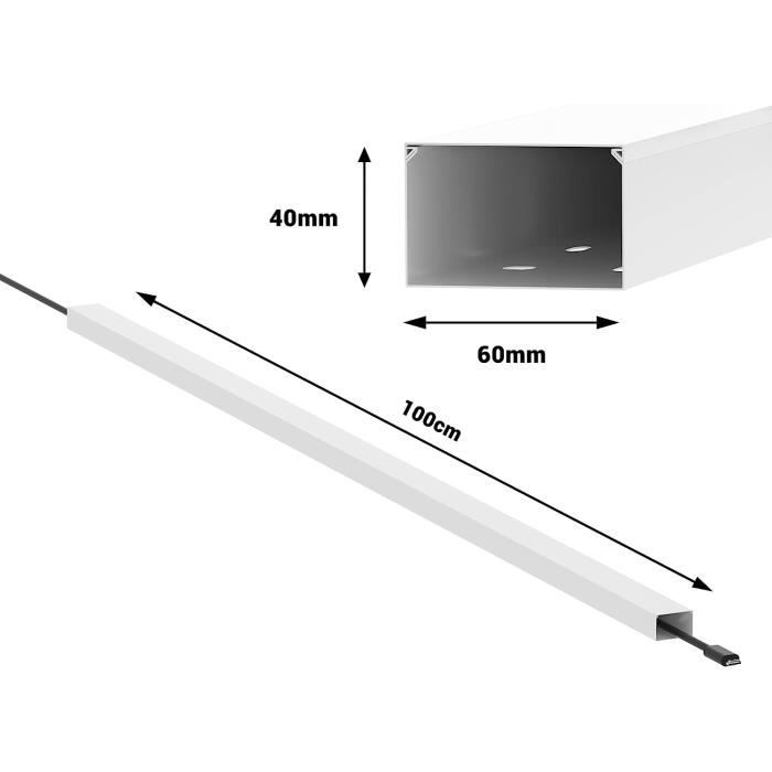Goulotte autocollante pour câbles - SSS - 20 m - Blanc - Cdiscount Bricolage