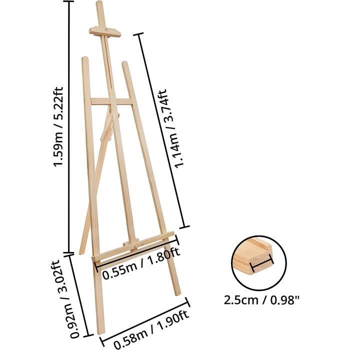Chevalet De Peintre, Chevalet D'art En Bois Pliable Support De Peinture