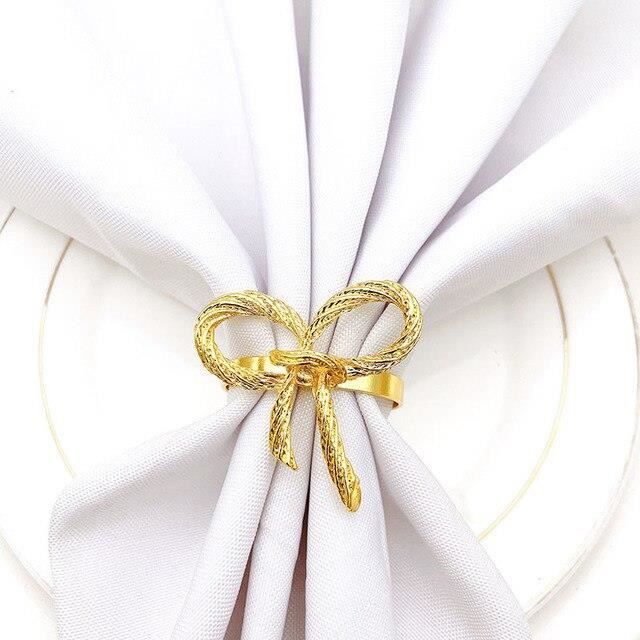 URROMA Lot De 50 Anneaux De Serviette Or Rose Réfléchissant – Design Élégant Mariage & Fête