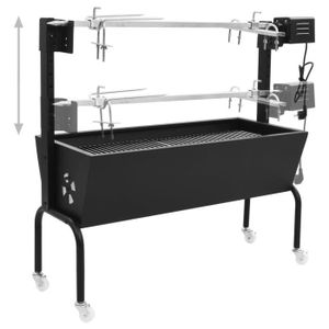 Kit Tournebroche Électrique BBQ-TORO Pour Barbecue Sphérique 57cm - Acier Inox, Moteur 4W