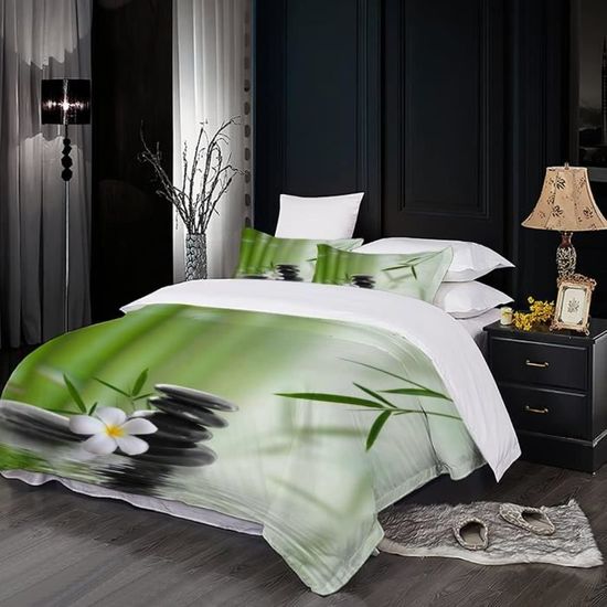 Housse Couette Soyeuse Pétrole 2 Personnes - Parure De Lit