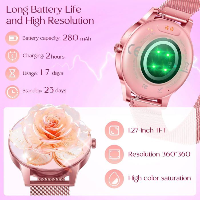 Test : montre connectée 660mAh avec écran AMOLED et 130 modes