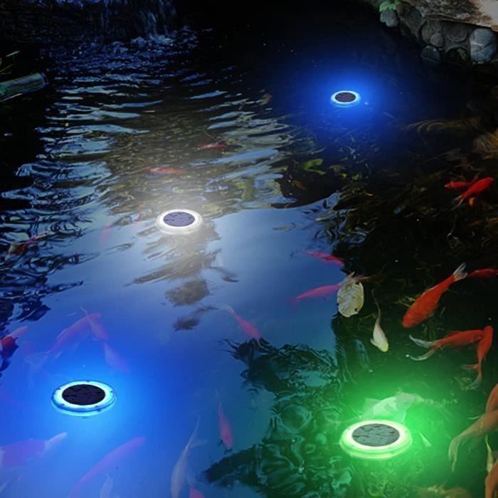 Lumières LED submersibles, 4 packs de lumières sous-marines