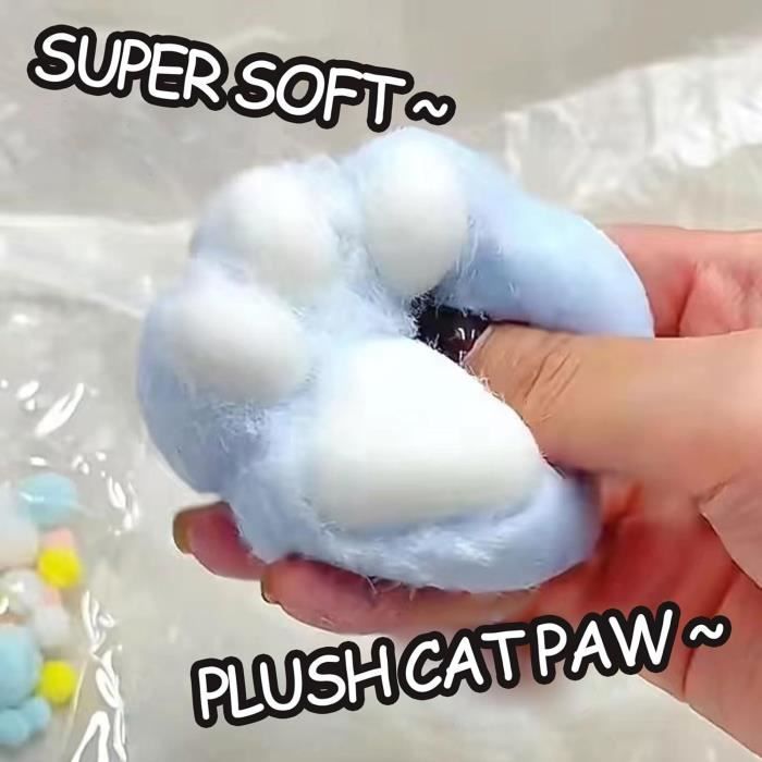 Lot De 2 Jouets Anti-stress Patte De Chat Pour Clavier - Porte-clés Silicone Rose, Clic Apaisant, Décoration Cartoon - Cadeau Pour Femme