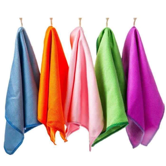 Sollbry Lot de 12 Chiffons de Nettoyage en Microfibre, Torchons Lavette Microfibre Ménage Plus Doux, Plus Absorbants, Non Pelucheux, pour Maison, Cuisine, Voiture, Cenêtres e Vitre 30 x 30cm
