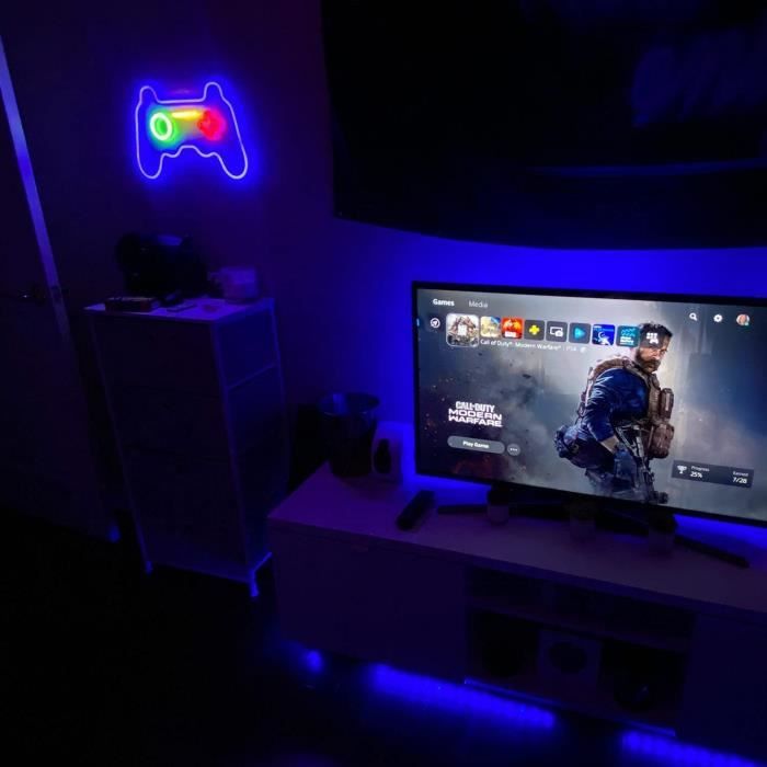 Lampe Gaming Mur-Enseigne Lumineuse Néon pour Chambre de Gamer