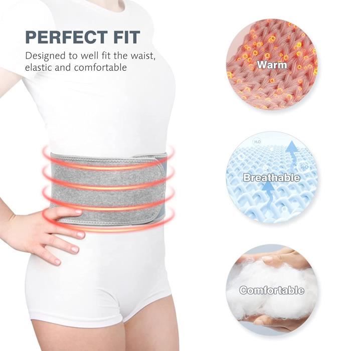 NeoTech Care Ceinture lombaire en néoprène pour homme ou femme - Ceinture de soutien lombaire réglable et respirante pour douleurs au bas du dos (bleu, taille XXL
