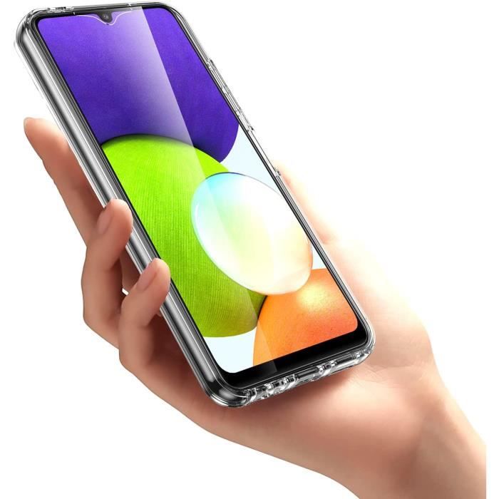 Coque Samsung Galaxy A22 4G (PAS 5G),Protection intégrale Avant + arrière  en Rigide - Transparent - Cdiscount Téléphonie