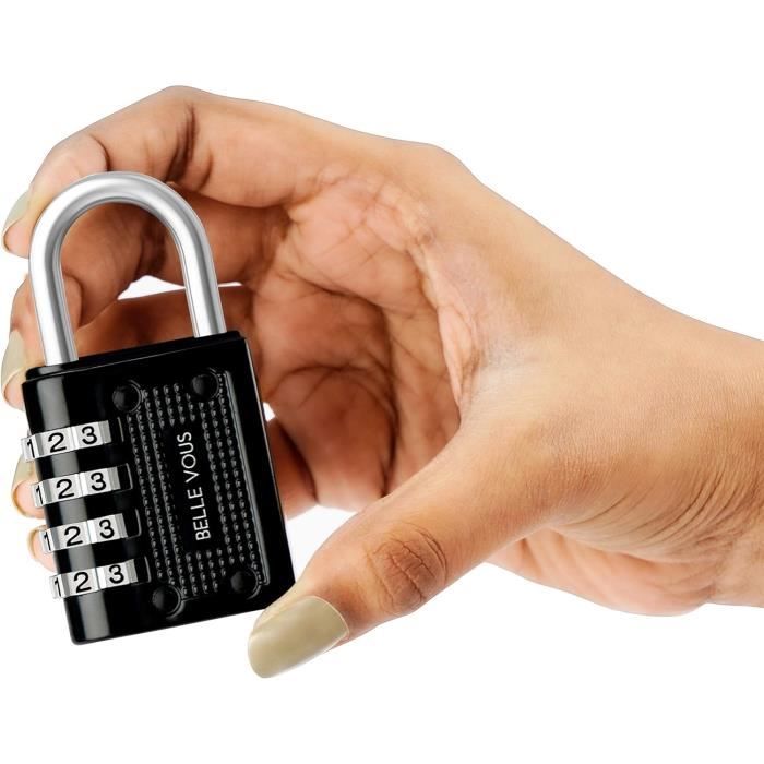 Cadenas Code Exterieur Cadenas à Code 4 Chiffres - 52mm Étanche - 8mm Loquet - Pour Extérieur/Intérieur - Cuivre Serrure Extérieure étanche