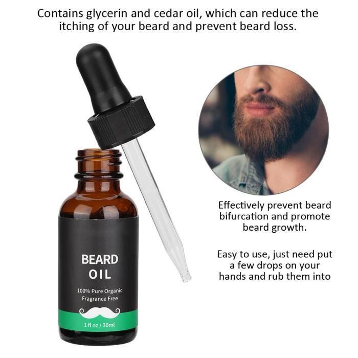 Huile De Croissance Pour Barbe Et Poils - 30 Ml - Formule Naturelle Et Efficace - Neuf Sous Emballage