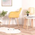 1pc pack chaise de salle à manger, chaise de bureau à domicile, jaune, style scandinave-3