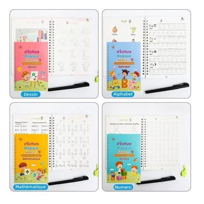 4 Ecriture Calligraphy en Français pour Enfants, Magic Book en Français  Livre Magibook Cahier Effacable Enfant Livre de pratique - Cdiscount  Beaux-Arts et Loisirs créatifs