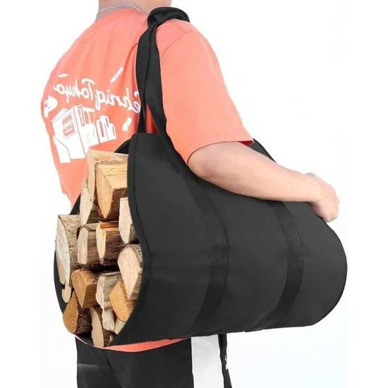 Sac De Transport Pour Bois De Chauffage, Sac Pour Bois De Chauffage Sac Pour Bois De Cheminee Toile Sac A Buche Sac Transport Resistant A Eau Accessoires De Noir 98325570