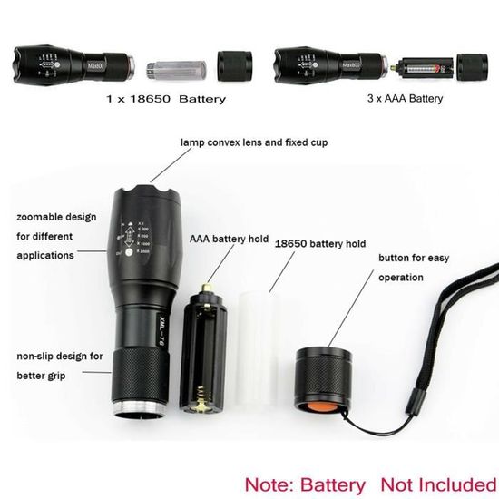 Lampe Torche Eagletac MX25L4C 4020 Lumens - 4x LED CREE XM-L2 - Étanche IPX8