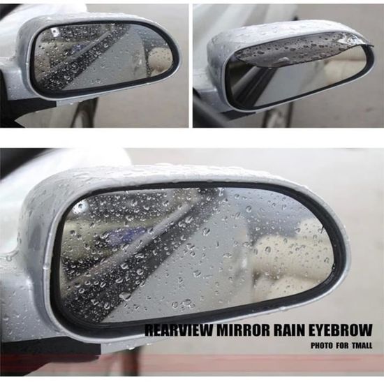 Acheter SEAMETAL 2 pièces rétroviseur de voiture sourcil de pluie Auto  imperméable à la pluie visière autocollant couverture de bouclier pour  accessoires de conduite sûre sous la pluie