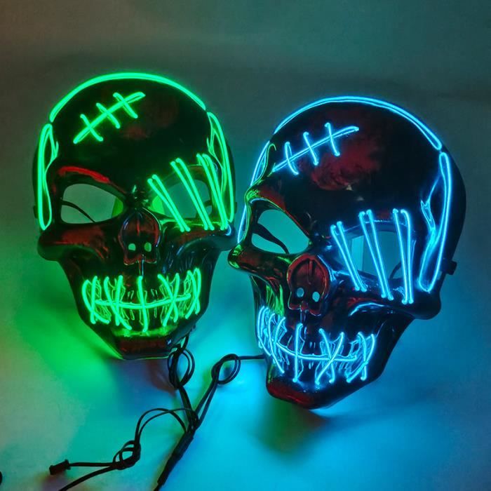 Masque Halloween LED double Néon | La Purge