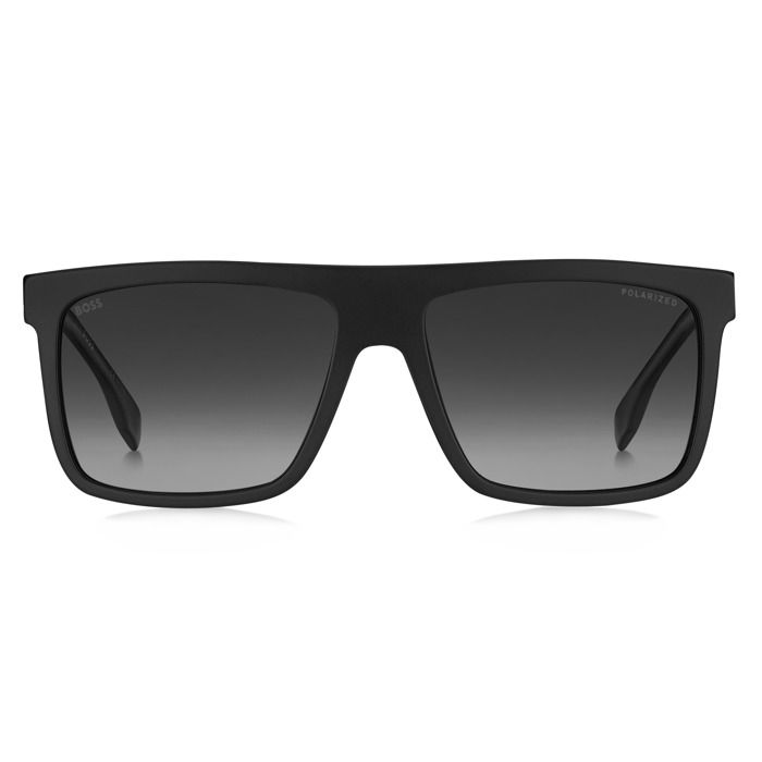 Lunettes De Soleil Hugo Boss HG 1119 / S BLX - Monture Noir Mat Métal, Verres Gris UV400