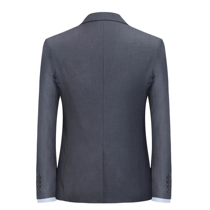 Costume Homme Formel Pièces Mode Gris Slim Fit Mariage Business