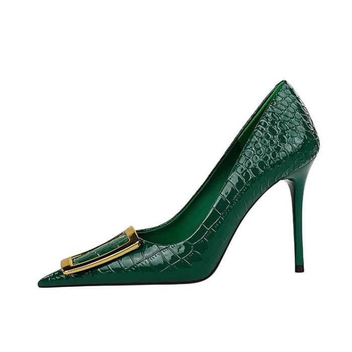 Talon Haut Escarpin Fin Talon Noir Femme Ouvert Escarpin Femme