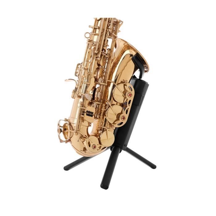 Support de saxophone portable en bois pour instruments à vent
