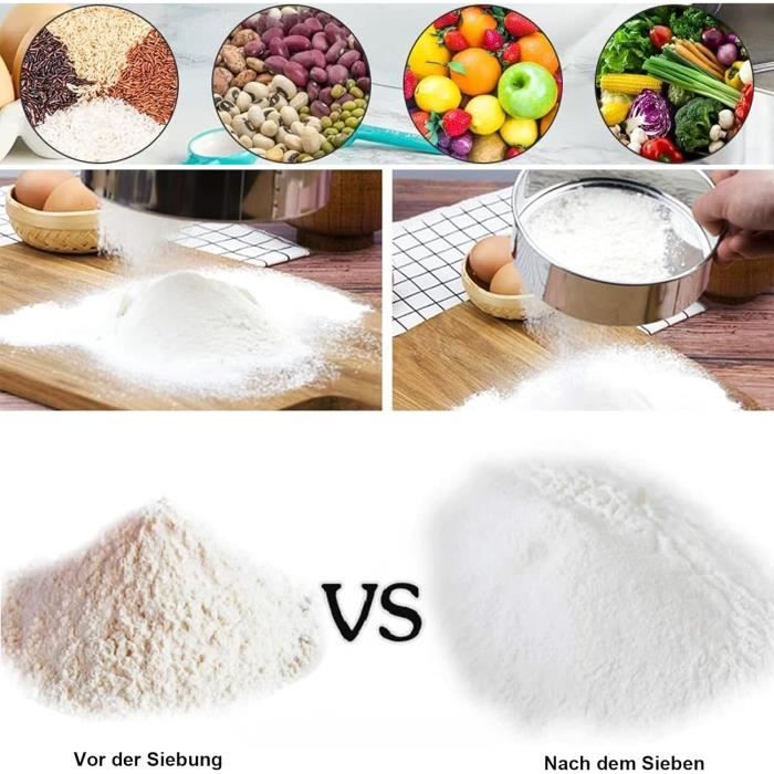 Tamis Farine Acier Inox 15cm Rifrpha - Maille Fine Pour Pâtisserie | Pro Gâteaux/Pâtes/Pizza