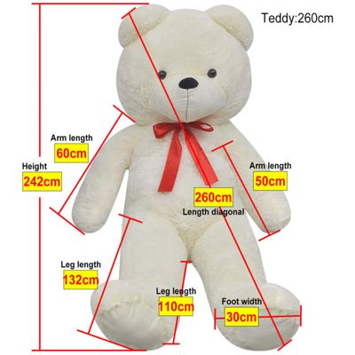 Ours en peluche Blanc 242 cm | Leroy Merlin