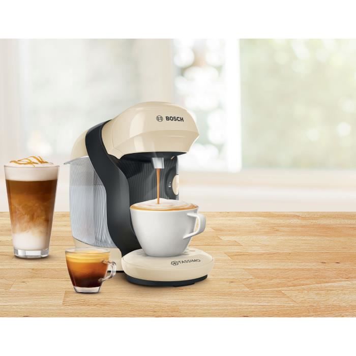 Machine à café multi-boissons compacte Tassimo Style - BOSCH TAS1107 -  Coloris Vanille - 40 boissons - 0,7l - 1400W - Cdiscount Electroménager
