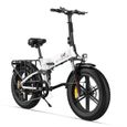 velo electrique pliant ENGWE ENGINE X Autonomie 120km 20 pouces VTC fat bike tout terrain draisienne électrique 48V13Ah blanc-0