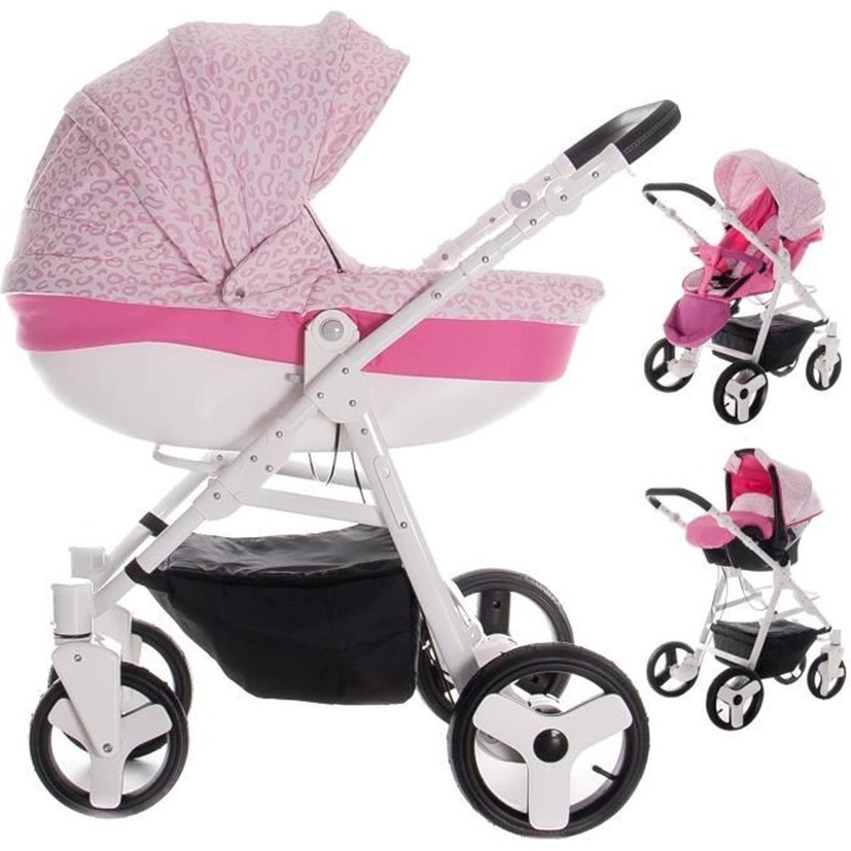 poussette pas cher rose