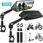 HOM2SEEKER Rétroviseurs pour Vélo Electrique, Pliables, Compatibles avec Guidon, HD 20-24 mm, Protection de Sécurité pour Vélo