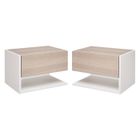 HOMCOM - Table de chevet - Panneau de particules - 46x30x30cm - Multicolore