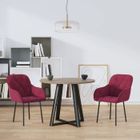 vidaXL Chaises de salle à manger 2 pcs Rouge bordeaux Velours 344850