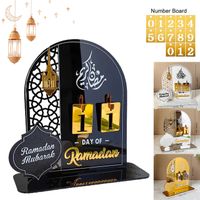 Ramadan-calendrier ramadan,Acrylique,Pour La Décoration Du Ramadan, Cadeau -NOIR