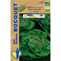 Sachet de  Laitue de printemps Reine de Mai Bio- certifiée ECOCERT FR-BIO-01 - 3 g - légume feuille - LES GRAINES BOCQUET