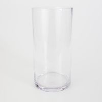 Vase cylindrique - Photophore en verre SANSA, transparent, 25 cm, Ø 15 cm - Vase en verre transparent - Vase cylindre - INNA Glas