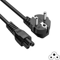 1.5M Cable Alimentation PC Tripolaire CEE7 Schuko vers IEC 320 C53Pin AC Cordon de Trèfle10A16A 250V pour Chargeurs pour Ordinateu