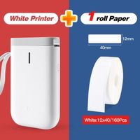 Toutes nos imprimantes,Niimbot D11 – Mini-imprimante thermique Bluetooth pour étiquettes,rouleau de papier,imp- White And 1 Paper