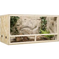 Terrarium OSB, terrarium en bois 100x50x50 cm avec aération latérale [sans garniture, sans pack de sécurité]