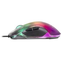 Souris Gaming - Mars Gaming - MMGLOW Noir - RGB Chroma-Glow - Ultra-Légère - 12800 DPI