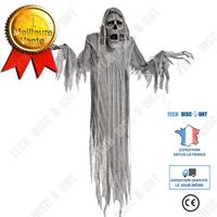 TD® Halloween decoration suspendu fantôme grand électrique activé par la voix induction squelette mort hanté maison prop pendentif